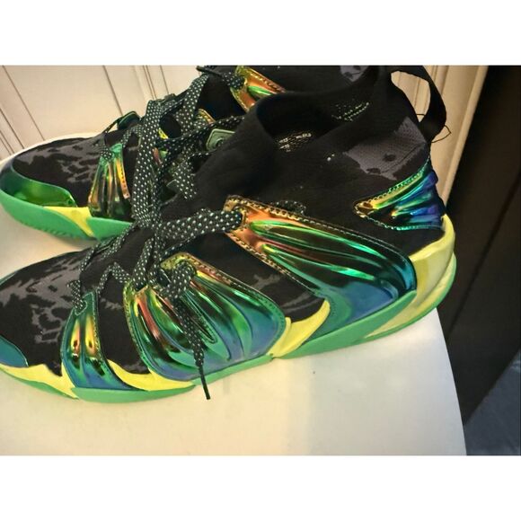 Authentic EQLZ 360 Mens Nate Robinson OG Knit Basketball Shoes Black Green Sz 13 main image 16